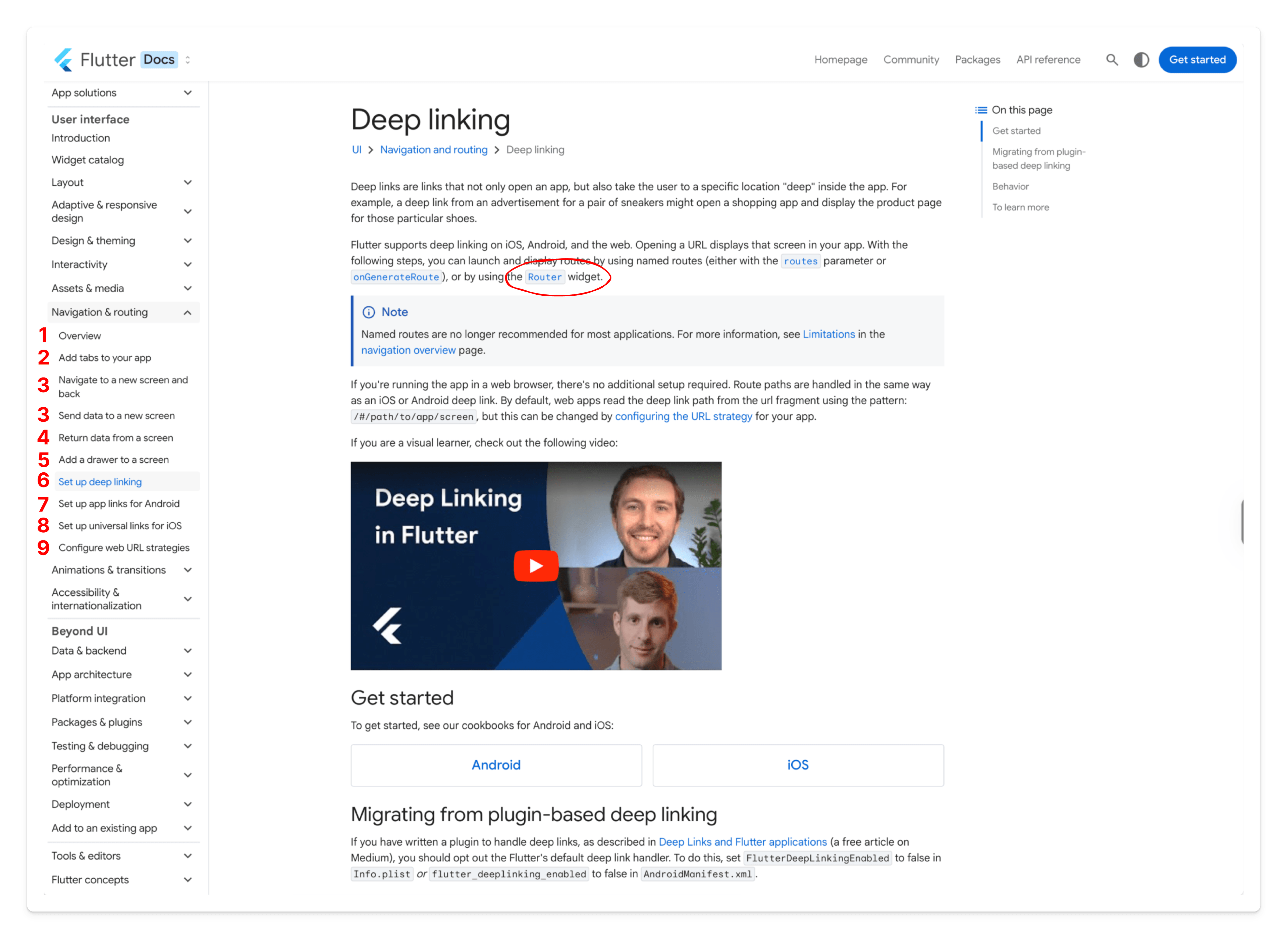 Flutter Navigation Docs