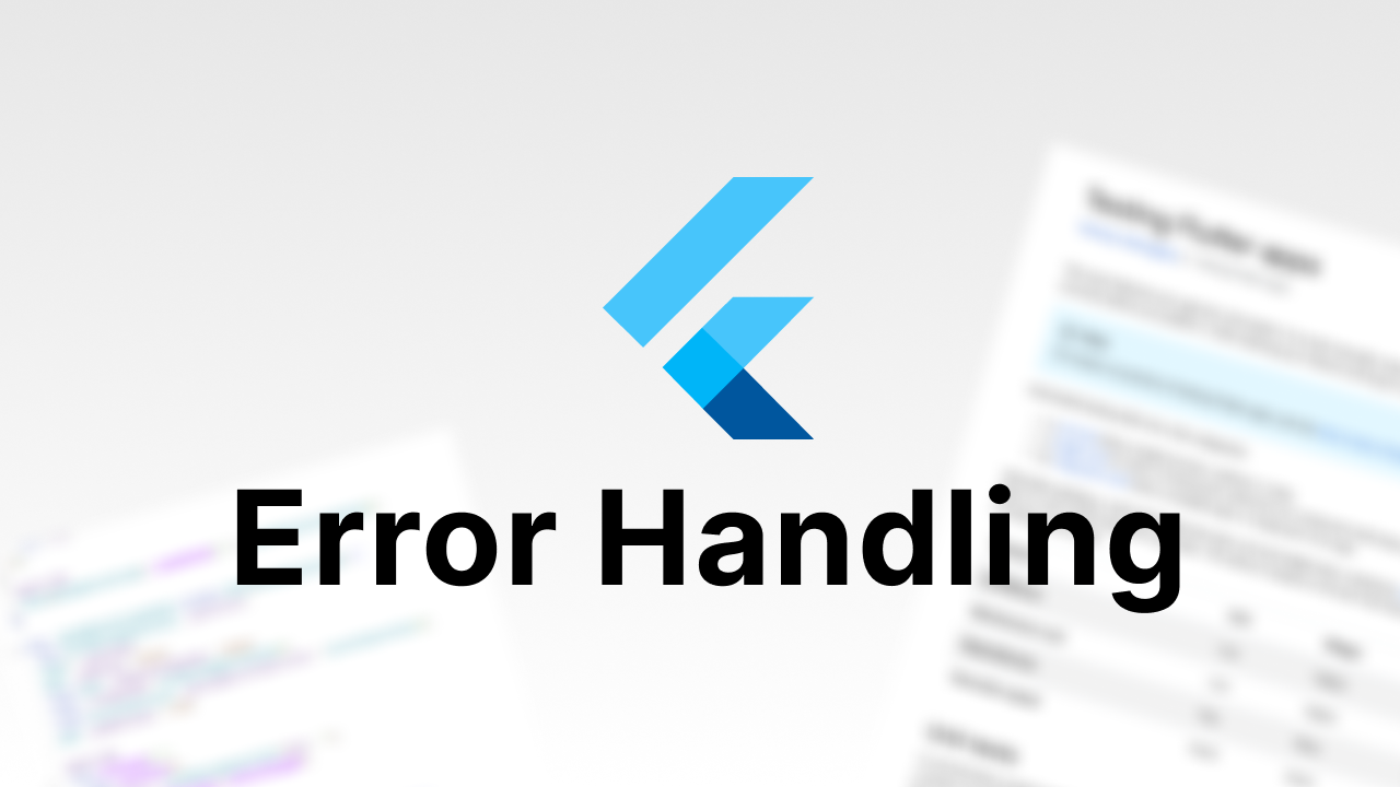 Flutter Logo with error handling as the text